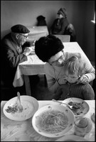Warsaw's kosher kitchen during Saturday lunch. 1979