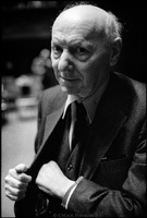 Isaac Bashevis Singer at the rehearsal for the Nobel Prizes in Stockholm, Sweden.
