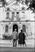 Boarded and locked Nozyk Synagogue. The Nozyk was Warsaw's only synagogue to remain intact through the Holocaust. 1975 