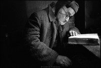 Mr. Haskell at Shabbat morning service in Warsaw's Beit Midrash.  1979