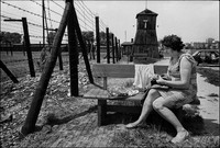 Majdanek concentration camp, a wartime forced labor and killing center. Most of the camp's original buildings and grounds remain intact. The camp-museum is open to the public. Lublin 1975