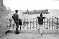 Overlooking "The Wall" in Jerusalem.  This was a good spot to see all the people and the entire wall.
