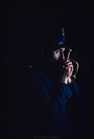 Trumpeter, St. Mary's Church tower. Krakow, Poland 1979