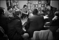 Lech Walesa holding a meeting in his office at Solidarity headquarters, Gdansk, Poland Dec 1980