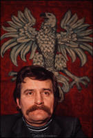 Polish Solidarity leader Lech Walesa in Coucil Room of Solidarity headquarters in Gdansk, Poland. December 1980