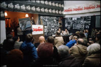 Art auction to raise money for the Solidarity trade union, Gdansk, Poland, December 1980.