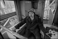 Operating a large machine which loads coal for export at the North Port, Gdansk, Poland, April 1979