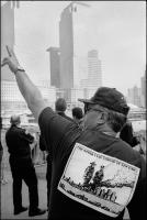 The morning of the first ceremony at WTC / Ground Zero marking the official completion of separation of human remains from 1.8 million tons of debris and removal of both, NY, NY, May 30, 2002