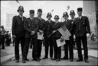 International police officers at the first anniversary of the attack at the World Trade Center at Ground Zero, NY, NY, Sept. 11, 2002