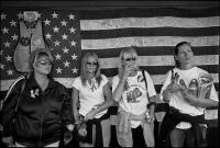 Bereaved family at the second anniversary of the attack at the World Trade Center at Ground Zero, NY, NY, Sept. 11, 2003